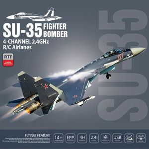 Dublör RC Uçak Altı Eksen Uzaktan Kumanda Hava Uçağı Kolay Uçan Oyuncak 2 4G 4CH Fighter Teens Dış Mekan Doğum Günü Hediyesi 220713