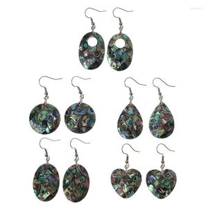 Dingle ljuskronor naturlig paua abalone skal krok örhängen pärla pendel kvinnor mode smycken gåvor Dale22