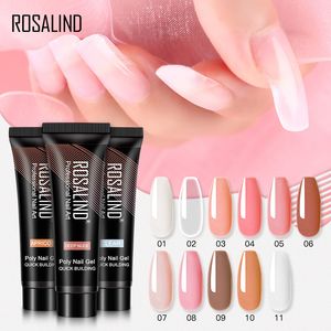 11pcs/lote Rosalind Gel Nails Kit Poly Unhel Gel para Extensão Dini Diy Art Polish semi -permanente híbrido de verniz permanente