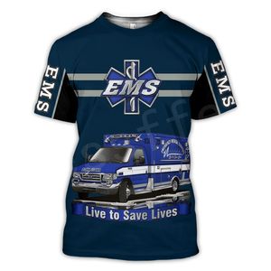 Tessffel räddningstekniker EMT EMS Paramedic Hero Fashion Unisex Casual 3DPrint Kort ärm T -skjortor S 5 220623