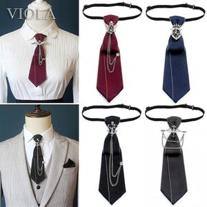 Szyja krawaty styl górny vintage fajny diamentowy metalowy łańcuch cm mężczyzn mężczyzn Kobiet Dziewczyna chłopiec mundurowy garnitur Koszulka Cosplay Prezent A247H