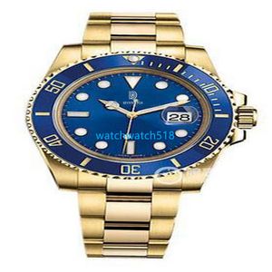 GS Factory Luxury Wristwatch mm NEW k Yellow Gold Blue Dial Automatic Mechanical Stainless Steel BL Luminous Classic Mens Watch Montre De Luxe