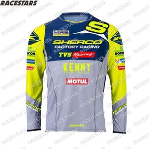 Sherco 2023 Motocykl z długim rękawem zużycie koszulki Motocross Motocross Enduro Moto Rower Jersey Mtb Mx Mountain Dirt Bike 220630