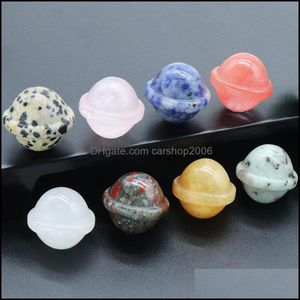 Stone Loose Beads Jewelry Natural Mini Planet Ornaments Quartz Healing Crystals Energy Reiki Gem Craft Hand Pieces Living Room Decoration Dr