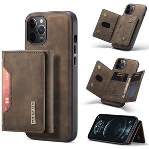 Luxury Magnet Phone Case Wallet Pouch Cases For iPhone 14 13 12 Mini SE 7 8 11 Pro XS Max X XR Flip Leather Split Card bag case