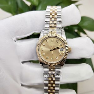 Klassisk serie 178274 179173 31mm Yellow Dial Watches ETA 2813 Movement Steel 18K Ladies Watch Two Tone Gold Automatic Women'2538