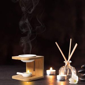 Świecowe uchwyty 1PC Mini Aroma Burner Pieścin ornament Lampa Lampa piec piec olejku eteryczna piec piec świecznikowy stół domowy dekoracja wyposażenia