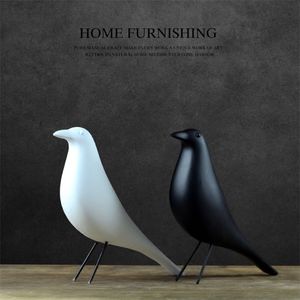 Big Size Resin Birds Figurine Home Furnishing Decoration Craft Fengshui Wedding Gift Peace Statue Home Office Desk Mascot T200331