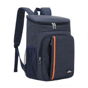 Thermal Insulated Cooler Bags Large Women Men Picnic Lunch Bento Box Outdoor BBQ Meal Ice Zip Food Backpack Y220524