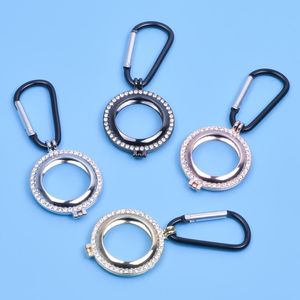 Keychains Luxury Metal Air Tag Case For Locator Tracker Keychain Crystal Key Rings Wallet Bag Anti Lost Airtag Holder Carry ShellKeychains