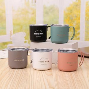 Factory Color Mugs Handle Coffee Cup Stainless Steel Cup Vacuum Insulation Beer Wine Cup Baby Portable Drinking Water Bottle