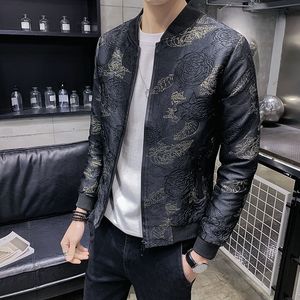 Jacket men's spring and autumn 2023 new trend printing ruffian jacket high-quality slim Korean version stand collar top baseball uniform S-5XL