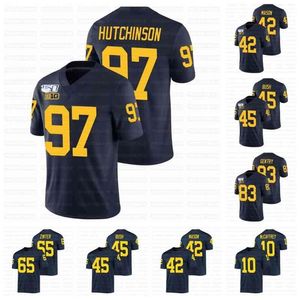 Jersey de jogador de jogador de jogador de futebol da faculdade CEOC202 Giles Jackson Charles Woodson Jabrill Peppers Milton McCaffrey Brady Hefley Kinnel Charbonnet