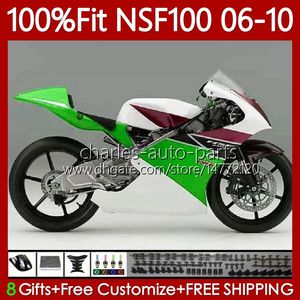 OEM для инъекций OEM для Honda NSF 100 NS-F100 06-10 стекловолокна CUDLEWORK 116NO.133 NSF-100 06 07 08 09 10 NSF-100 WINE RED 2006 2007 2008 2009 2010 GEAL FEX FIBER RACK