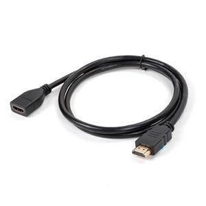 Extender HDTV 1080p HD Male para Feminino Extensão Cabo 0,5m 1M Conector para HD TV LCD Laptop Projector PS4/3