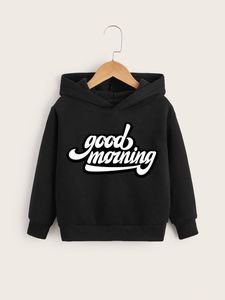 Toddler Boys Slogan Graphic Thermal Hoodie SHE