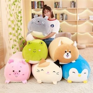 1828CM Soft Animal Cartoon Pillow Cushion Cute Fat Dog Cat Totoro Pig Frog Plush Toy Stuffed Lovely kids Birthyday Gift 220815