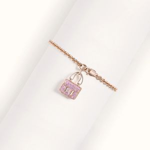 Pulseira de mulheres clássicas de moda designer bolsa de bolsa para mulheres designers de jóias de diamante rosa braceletes de ouro letra h brinco wu