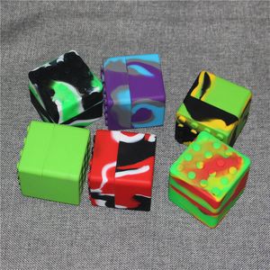 60ml Silicone jar Containers box Silicon Storage Square Wax Jars Dabber Oil Holder Waxmate Rubber Wax Container