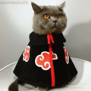 Hondenkleding anime naruto grappige huisdier katten jas cosplay kom cape schattig feestfestival kitty kleren hokage et geschenken