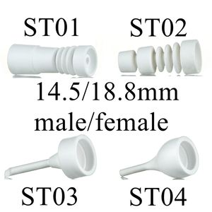 14mm 18mm masculino feminino cerâmico unha para cachimbos dólares de água acessórios para fumar Óleo de plataformas Dabeless unhas de cerâmicas st01 st02 st03 st04