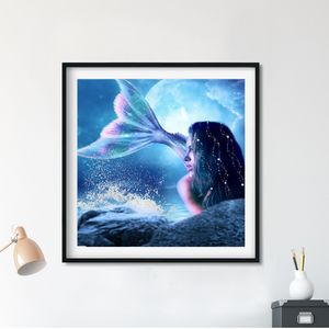L'affascinante mondo delle sirene Canvas Poster Wall Art Print Modern Painting Nordic Kid Bedroom Decoration Picture