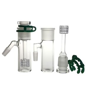 Pipa ad acqua per narghilè con collettore di cenere in vetro da 5 pollici con 14mm 18mm di spessore Pyrex Bong Ashcatcher 24mm Top Bong Joint Keck Clips