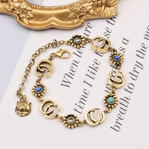 Дизайна Bangles Brand Letter Braslet Chaine Знаменитые женщины золоты