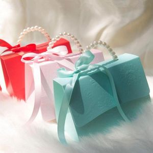Hediye sargısı taşınabilir parti düğün iyiliği kutuları çikolata tedavi şeker çantası duş doğum günü dekorasyon için hediyeler packinggift