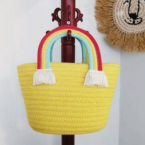 HBP Women Beach Bags Handbags Crossbody Fashion top Purses Rainbow cloud straw Clutch shoulder bags Cross Body tote woman bag Handbag Purse Yellow