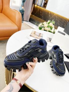 Designer sapatos sapatilhas design de luxo mulheres sapatos casuais cloudbust trovão sneaker preto couro sandshoe trainer nylon impresso treinadores plataforma monolito