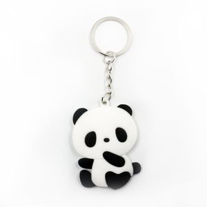 Panda Keychain Men Kvinnor smycken Silikon Key Ring Party Favor Keyring 6 färger