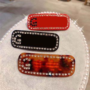 Shine Diamond Hair Clips Rhinestone Letter BB Clip Temperament Party Barrettes Headdress Decoration