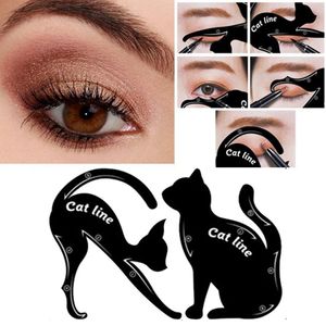 Cat Line Eye Maquiagem Ferramenta Eyeliner Stencils Modelo Shaper Modelo Iniciante eficiente Eyely Card Ferramentas