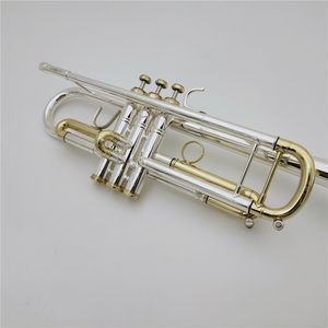 Wholesale silver professional trumpet for sale - Group buy Bb Trumpet LT180S Golden Silver Plated Brass Professional Musical Instrument with case