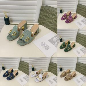 Italien Designer klackar Röd botten sandaler för kvinnor dressad sommar Lyx Sliders Top Mode Läder Höga klackar Chunky Vit Svart Fest Bankett Slide Skor AAA+ GU6090