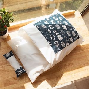 Cat Bed Winter Warm Pet Kitten House Small Dog Puppy Kennel Nest Sofa Cushion Removable Japanese Futons Sleeping 220323