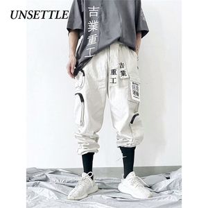 UNSETTLE JAPAN HIP HOP JOGGERS Menwomen Harem Pants MultiCocket Sweatpants Streetwear Casual Mens Cargo Pants 201110