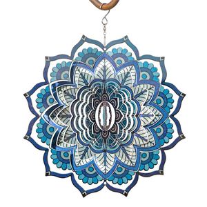 Dekoratif Nesneler Figürinler Paslanmaz Çelik Metal Mandala Geometrik Desen Rüzgar Zil Kaybı Teras Teras Bahçesi Şık Süs