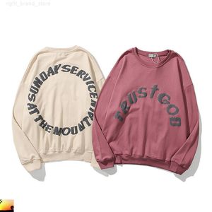 HOLY SPIRIT Trust God Sunday Service Sweatshirt Do Old Wash Clothes Men and Women Couples Sweatshirt W220812