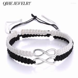 Charm Bracelets JEWELRY 2pcs Infinity Braided Kit Ribbon Bracelet Friendship Set Friendly Love Couples Fashion JewelryCharm Lars22