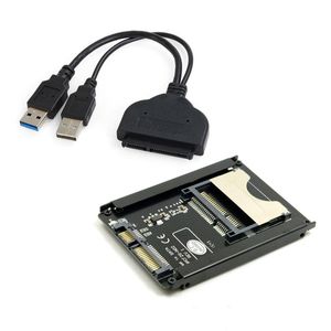 Computer Cables Connectors 22pin till USB 3.0 CFast Card Adapter 2,5 tum hårddiskfodral SSD HDD -läsare för PC -laptopdator