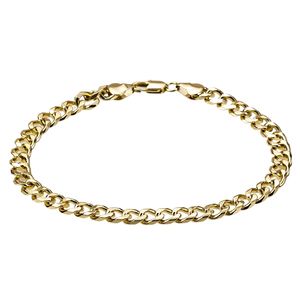 Goldfarbe 7mm Cuban Link Flat Chain Spuckirt für Männer Männer Bordsteinketten -Knöchelarmband für Frauen Männer 9 10 11 Zoll T200901