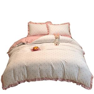 牧歌的なスタイルの寝具春と夏の快適な高品質の綿のベッドカバーソフトテクスチャベッドキルト羽毛布団のカバー