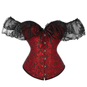 Bustiers Corsets Women Sexy Off Ombro Lace Corset Top Gothic reuniu Shaper Overbust Shaper Victorian steampunk Shapewearbustiers