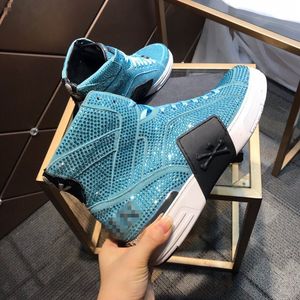 quality men's shoes pp mixed color high-cut lace-up Style12 Race Runner plein casual sneakers shoes asdawd
