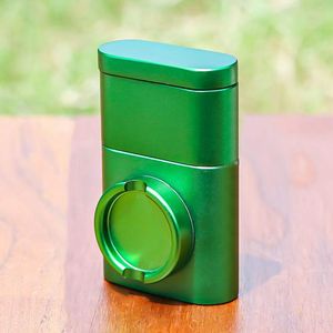 Smoking Colorful Aluminium Multifunction Fold Pipes Dry Herb Tobacco Grind Spice Miller Grinder Crusher Stash Case Portable Strong Magnetic Combination DHL