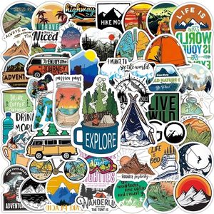 1050100 st Outdoor Explore Mountain Climbing Stickers Laptop Guitar Bagage Waterproof Graffiti Sticker Decal Kid Classic Toys 220815