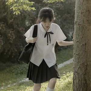 Kleding Sets School Girl Uniform JK Accorde Ploeged Shirt Chinese uniformen Hoge junior afstudeerkras Klasse Sailor outfit