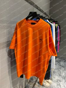 22ss Dam Designers t-shirt bomull Gepard broderi kort ärm Man Crew Neck Streetwear Svart vit orange xinxinbuy XS-L